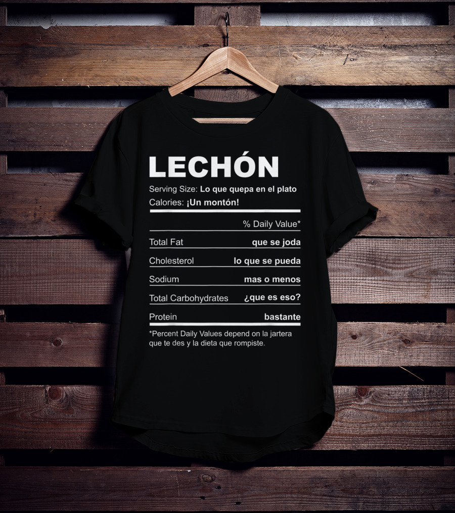 Navidades Puerto Rico Receta Lechon Asado Lo Que Quepa En El Plato Calories Un Monton Que Se Joda Que Se Pueda Mas O Menos Que Es Eso Bastante T-Shirt