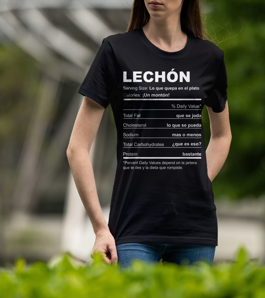 Navidades Puerto Rico Receta Lechon Asado Lo Que Quepa En El Plato Calories Un Monton Que Se Joda Que Se Pueda Mas O Menos Que Es Eso Bastante T-Shirt