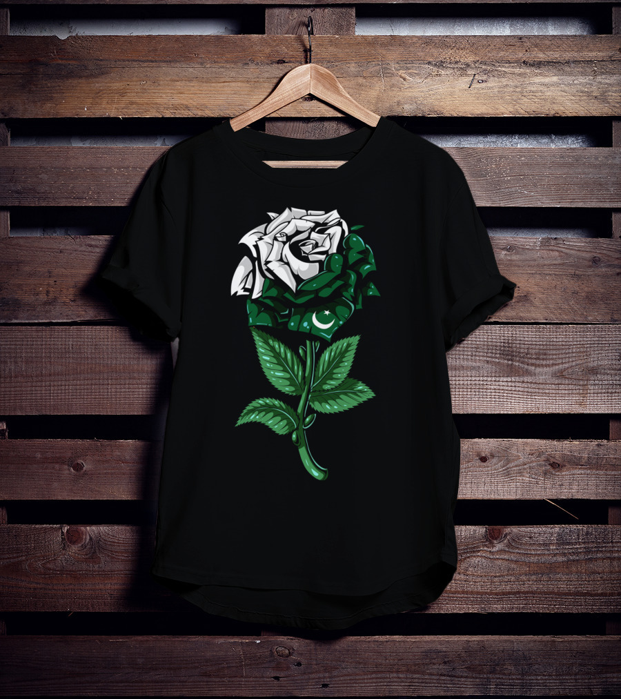 Pakistan Flag Rose T-Shirt