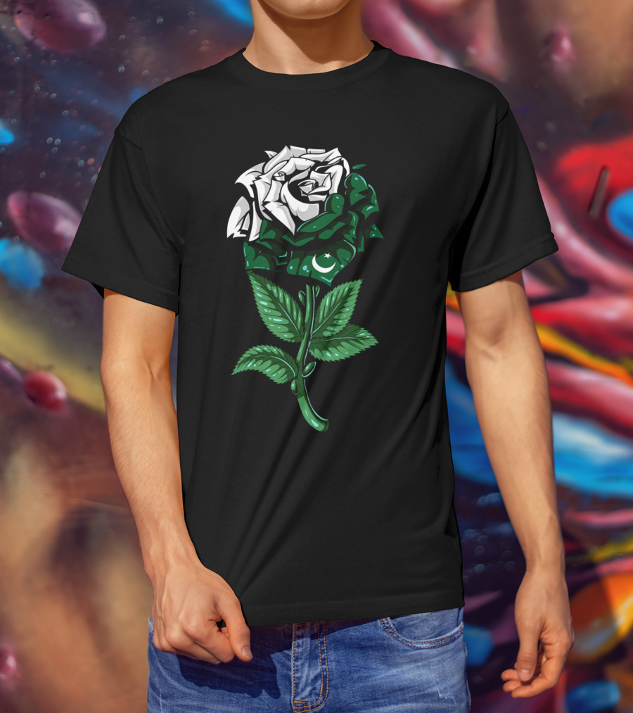 Pakistan Flag Rose T-Shirt
