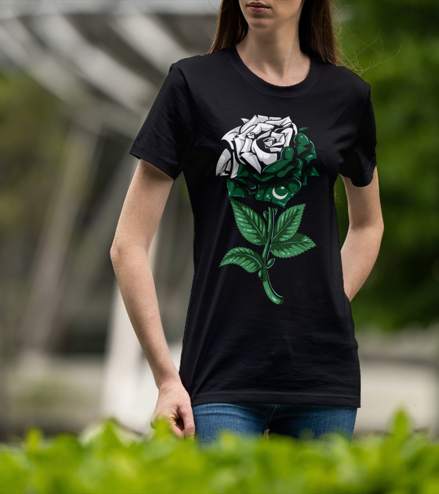Pakistan Flag Rose T-Shirt