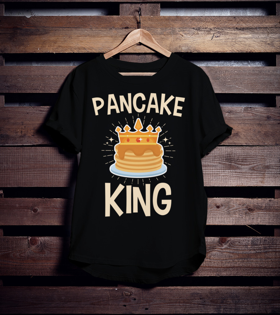 Pancake King Breakfast Stack Crown T-Shirt