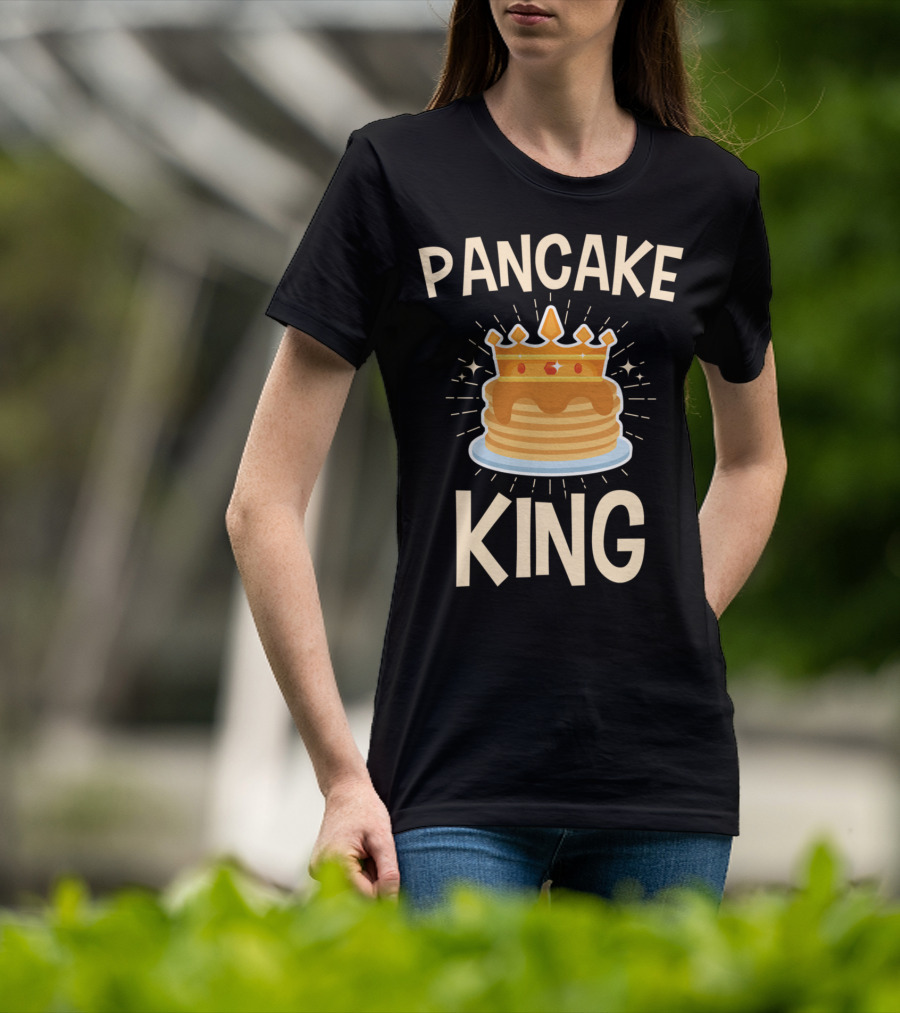 Pancake King Breakfast Stack Crown T-Shirt