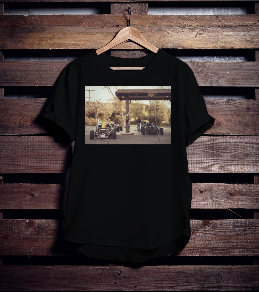 Race Car Pit Stop Fueling Moment At Outdoor Station T-Shirt
