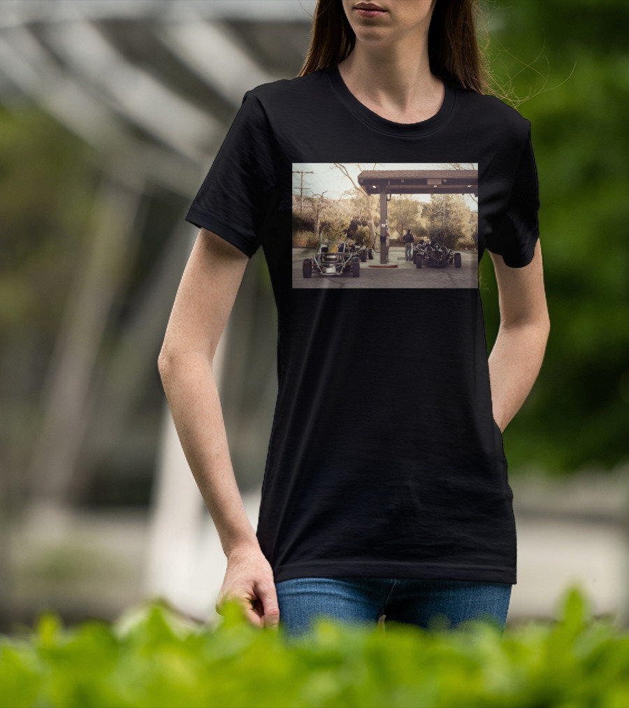 Race Car Pit Stop Fueling Moment At Outdoor Station T-Shirt