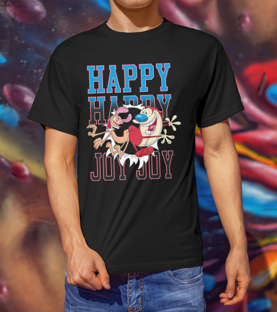 Ren And Stimpy Happy Happy Joy Joy T-Shirt