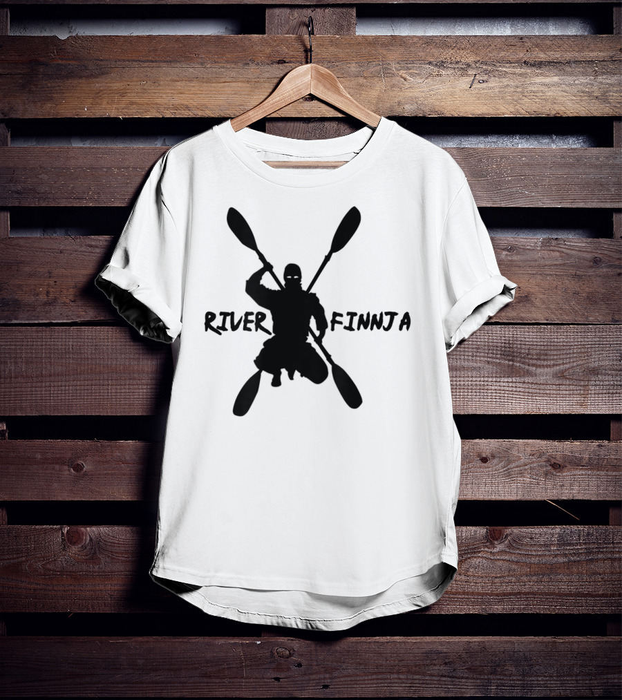 River Finnja Ninja Kayaking Rafting Paddle Adventure T-Shirt