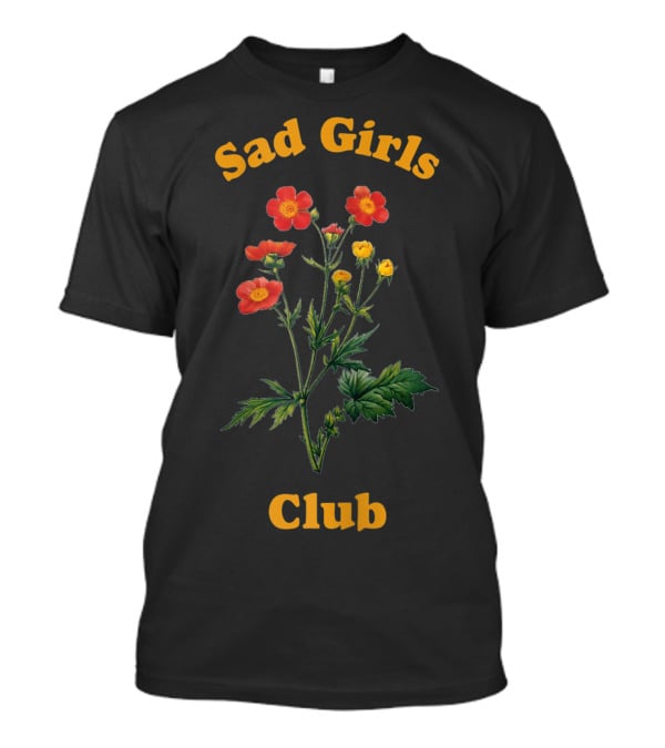 Sad Girls Club Wildflower Aesthetic T-Shirt