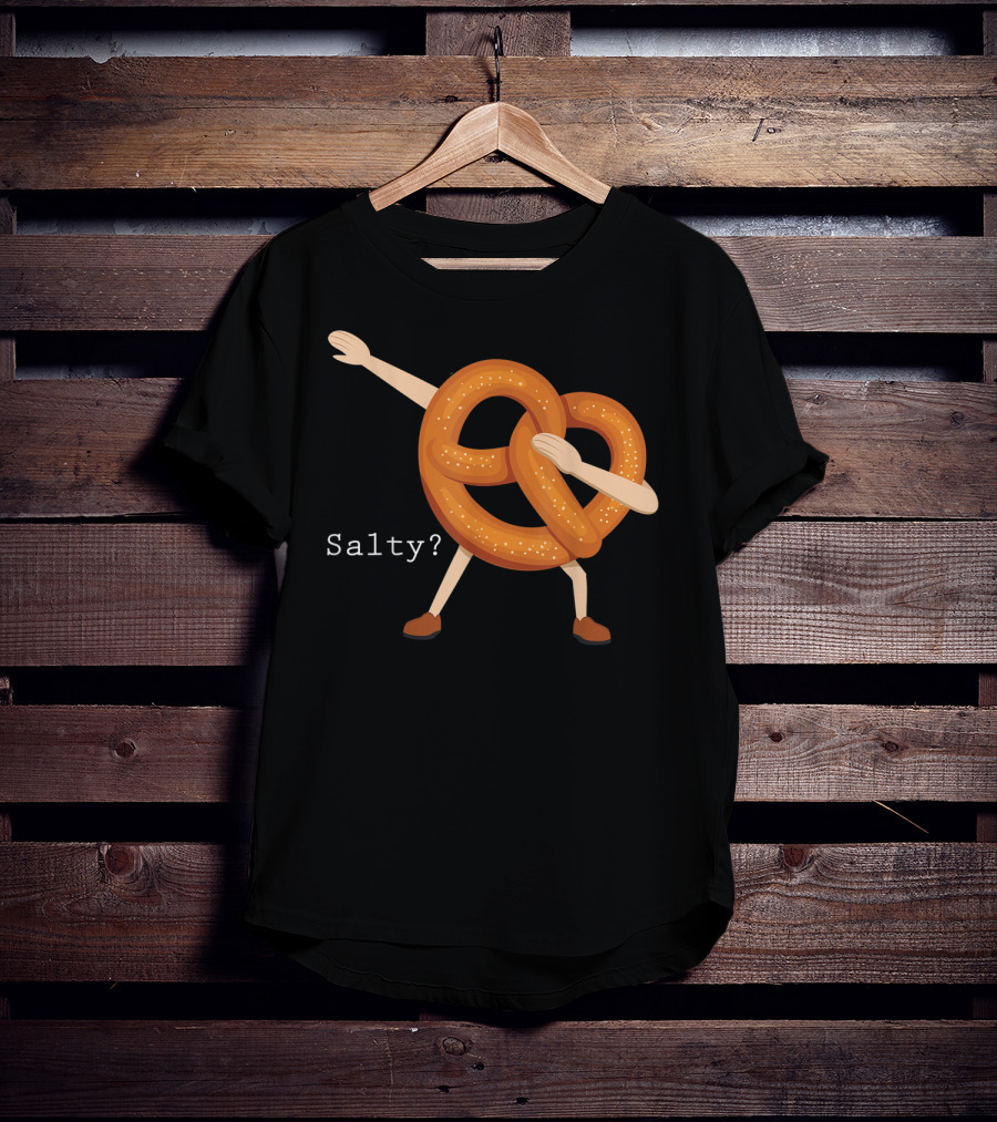 Salty Dabbing Pretzel Funny Foodie Baker T-Shirt
