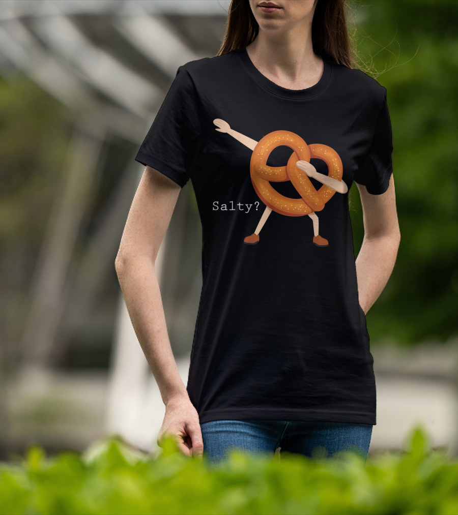 Salty Dabbing Pretzel Funny Foodie Baker T-Shirt