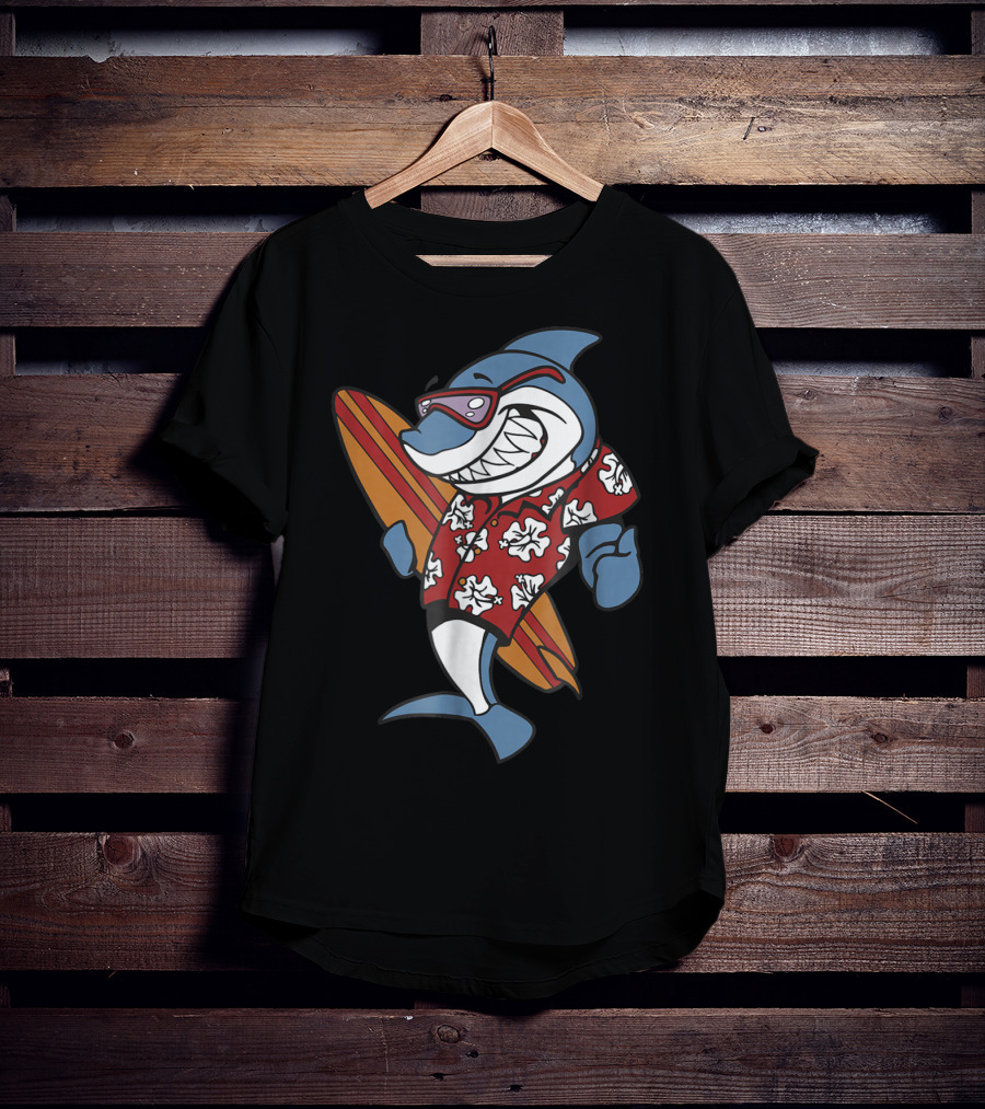 Shark Surf Hawaiian Surfing T-Shirt
