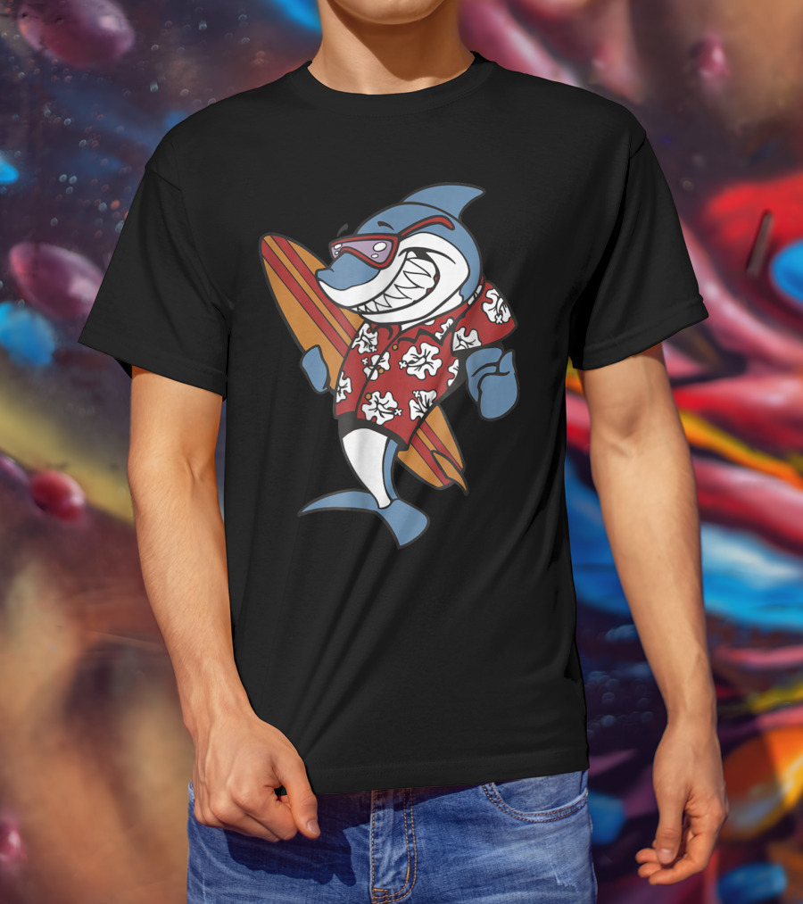 Shark Surf Hawaiian Surfing T-Shirt