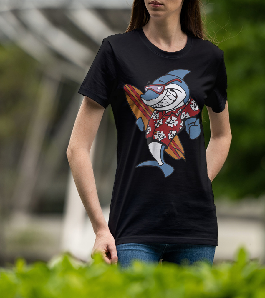 Shark Surf Hawaiian Surfing T-Shirt