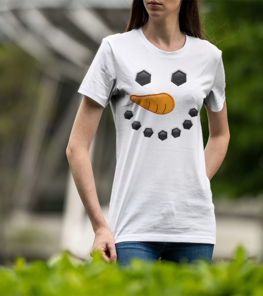 Snowman Face Kid's Christmas Frosty's Little Carrot Nose Smile T-Shirt
