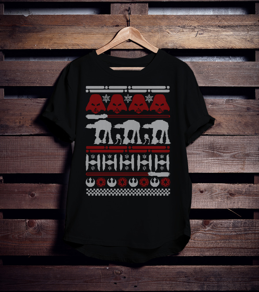 Star Wars Battle Of Hoth AT-ATs Darth Vader Rebel Empire Icons T-Shirt