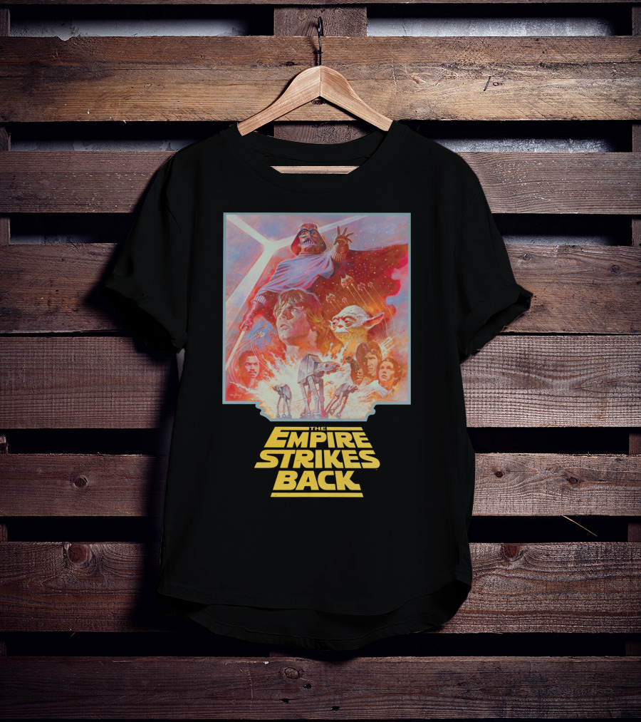 Star Wars The Empire Strikes Back Darth Vader Luke Skywalker Yoda AT-AT Walkers T-Shirt