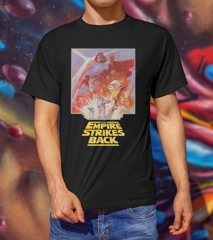 Star Wars The Empire Strikes Back Darth Vader Luke Skywalker Yoda AT-AT Walkers T-Shirt
