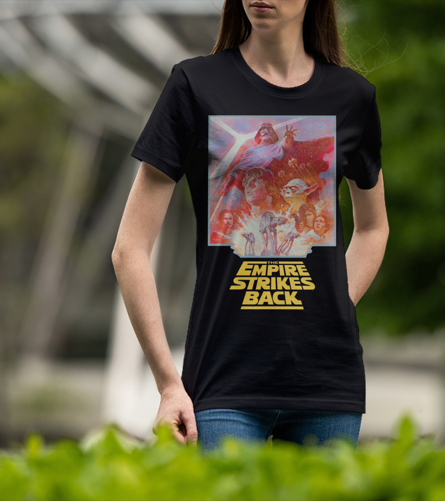 Star Wars The Empire Strikes Back Darth Vader Luke Skywalker Yoda AT-AT Walkers T-Shirt