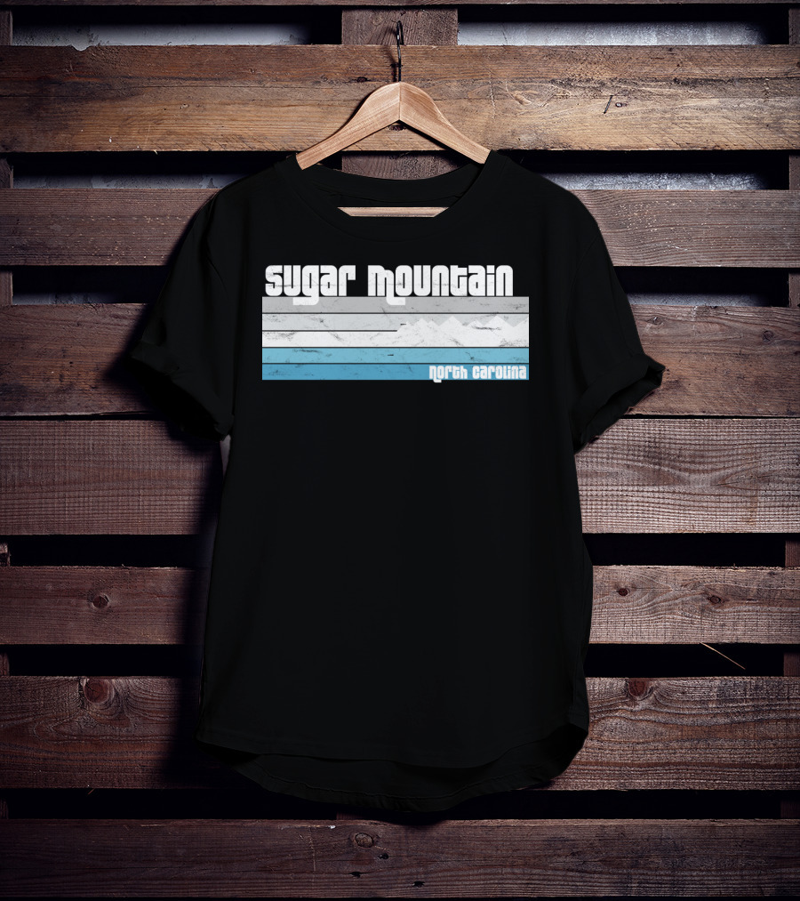 Sugar Mountain North Carolina Skiing Vintage Scenic T-Shirt