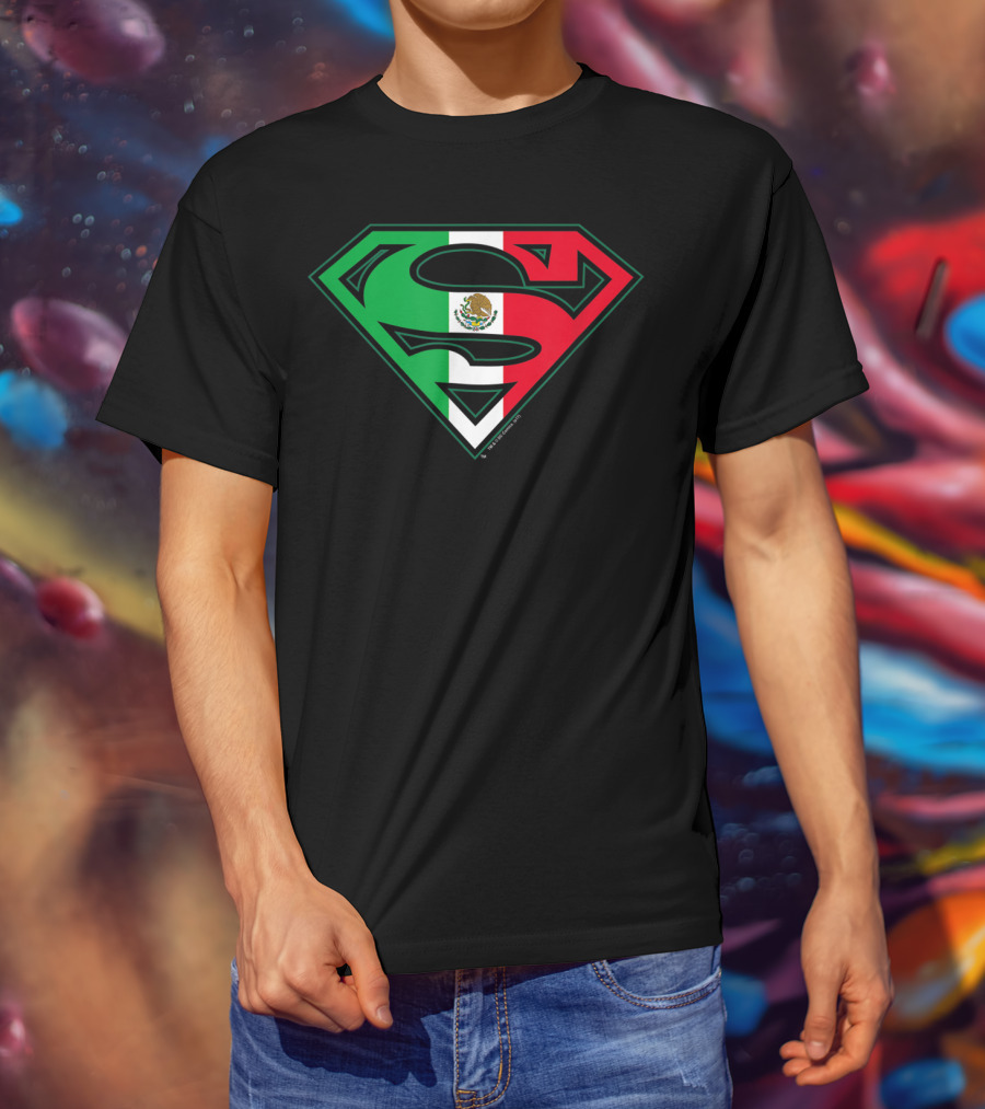 Superman Mexican Flag Emblem T-Shirt