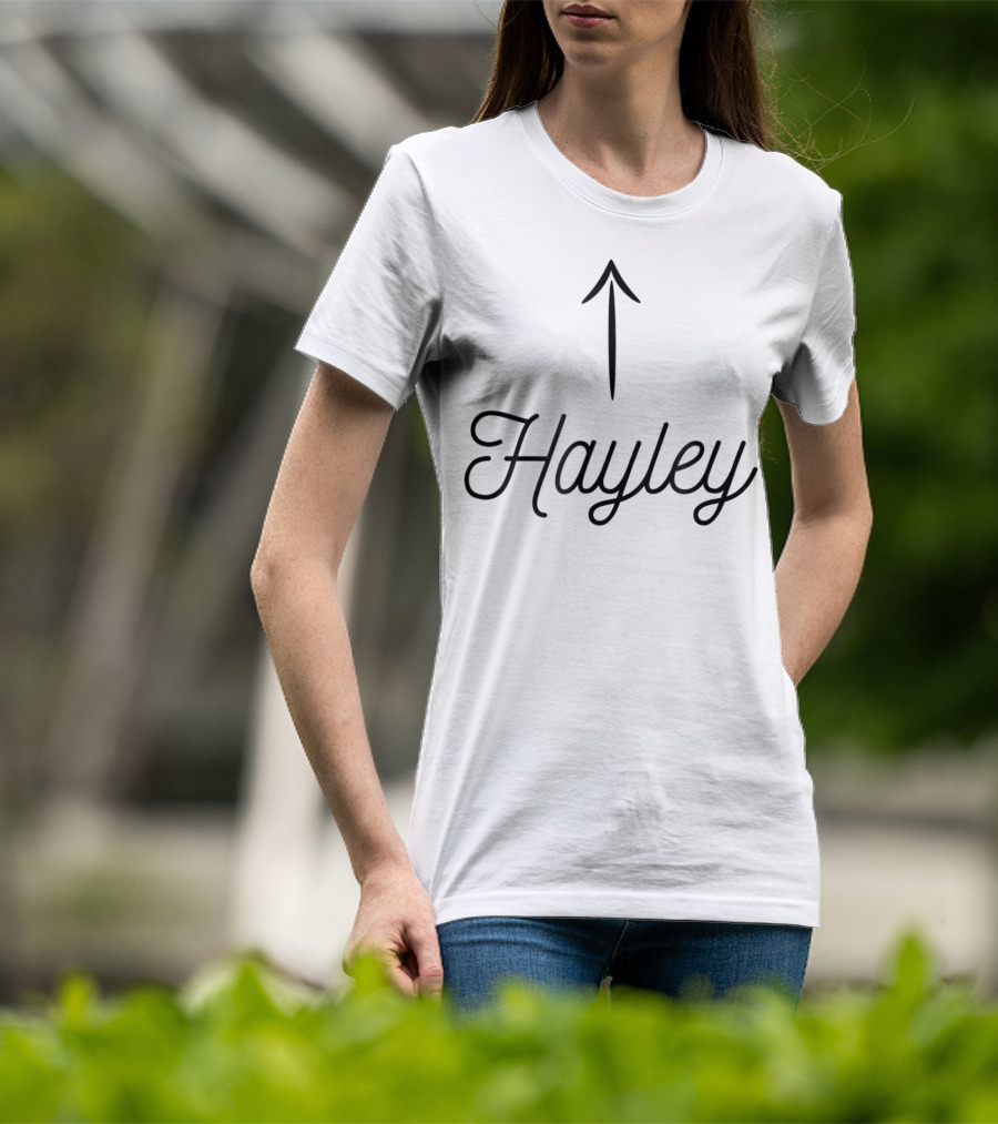 Hayley Arrow Up Text T-Shirt