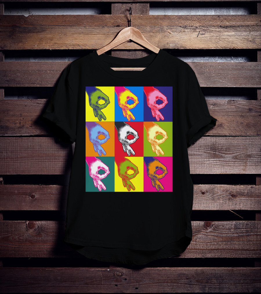 The Circle Game X9 Pop Art Style Hands Multicolor Block T-Shirt