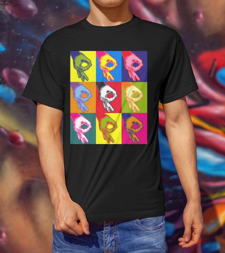 The Circle Game X9 Pop Art Style Hands Multicolor Block T-Shirt