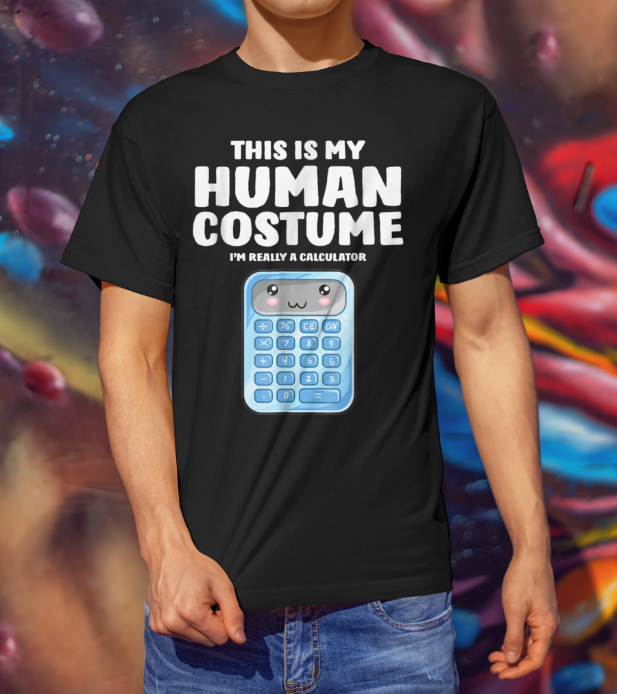 This Is My Human Costume I'm Really A Calculator T-Shirt