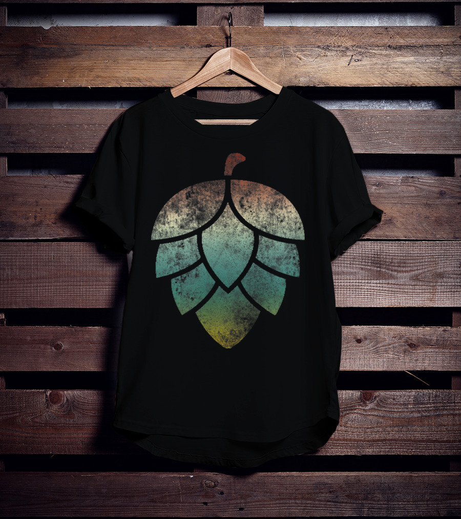 Vintage Hop Leaf For Home Brewers And Lovers Of Hoppy Beer T-Shirt