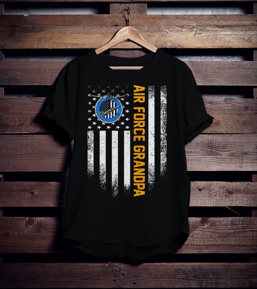 Vintage USA Air Force Grandpa Proud America T-Shirt