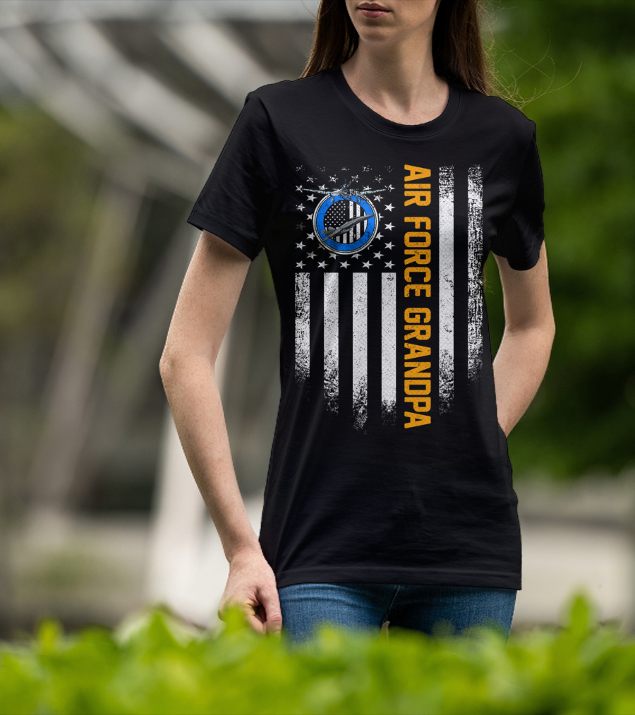 Vintage USA Air Force Grandpa Proud America T-Shirt