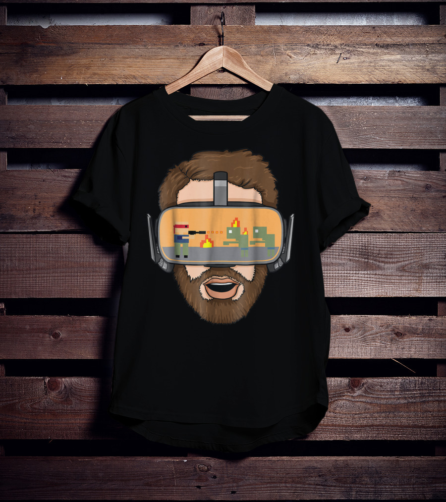 Virtual Reality Pixelated Adventure Inside Headset T-Shirt