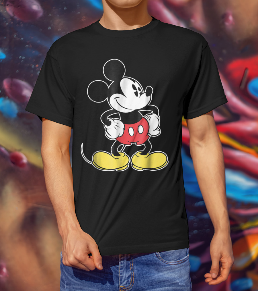Disney Classic Mickey Mouse Iconic Red Shorts And Yellow Shoes T-Shirt