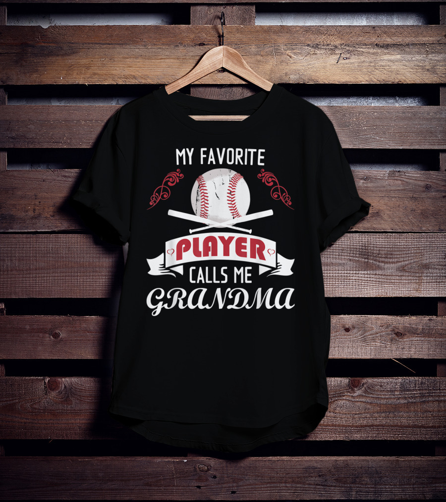 My Favorite Player Baseball Grandma T-Shirt