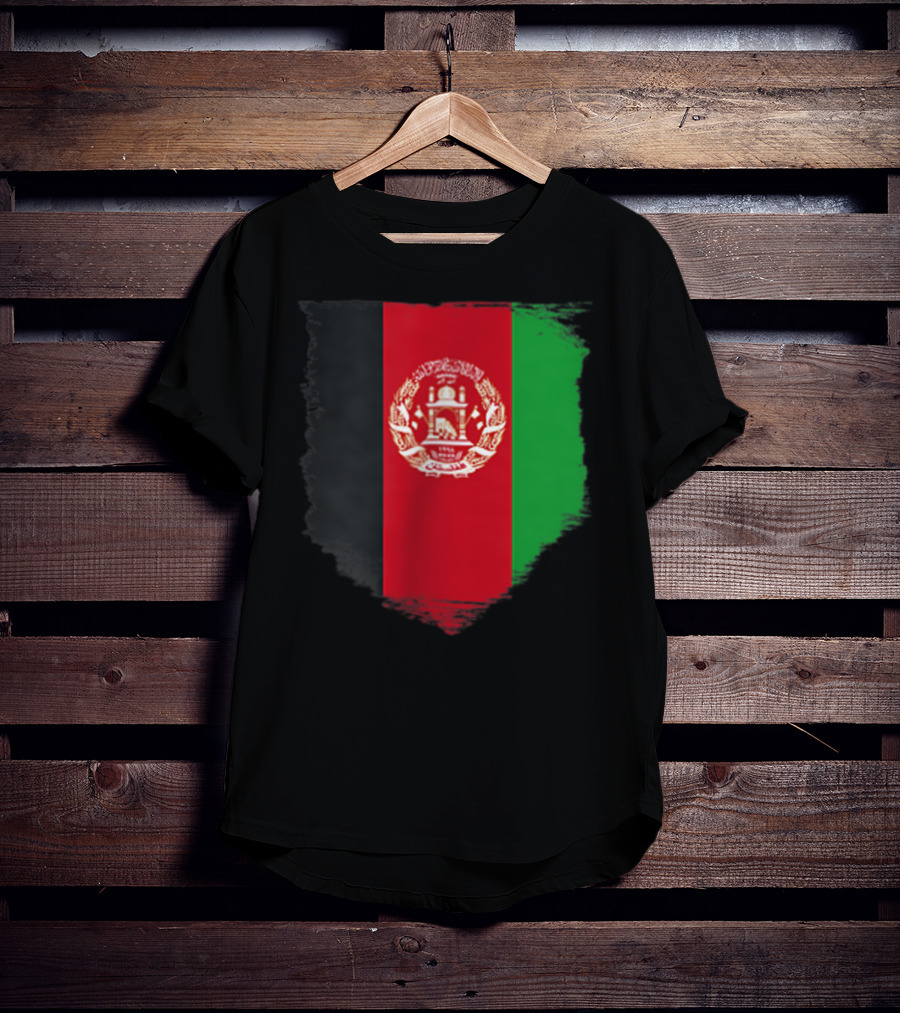 Afghanistan Pocket Afghan Flag Emblem T-Shirt
