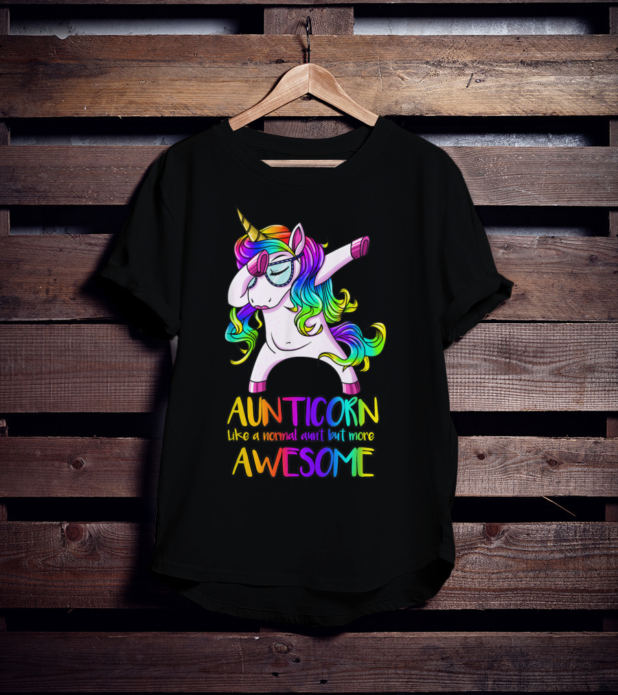 Aunticorn Like A Normal Aunt But More Awesome Unicorn Dab Dance T-Shirt