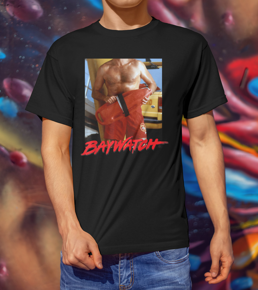 Baywatch I'm Mitch Lifeguard Image T-Shirt