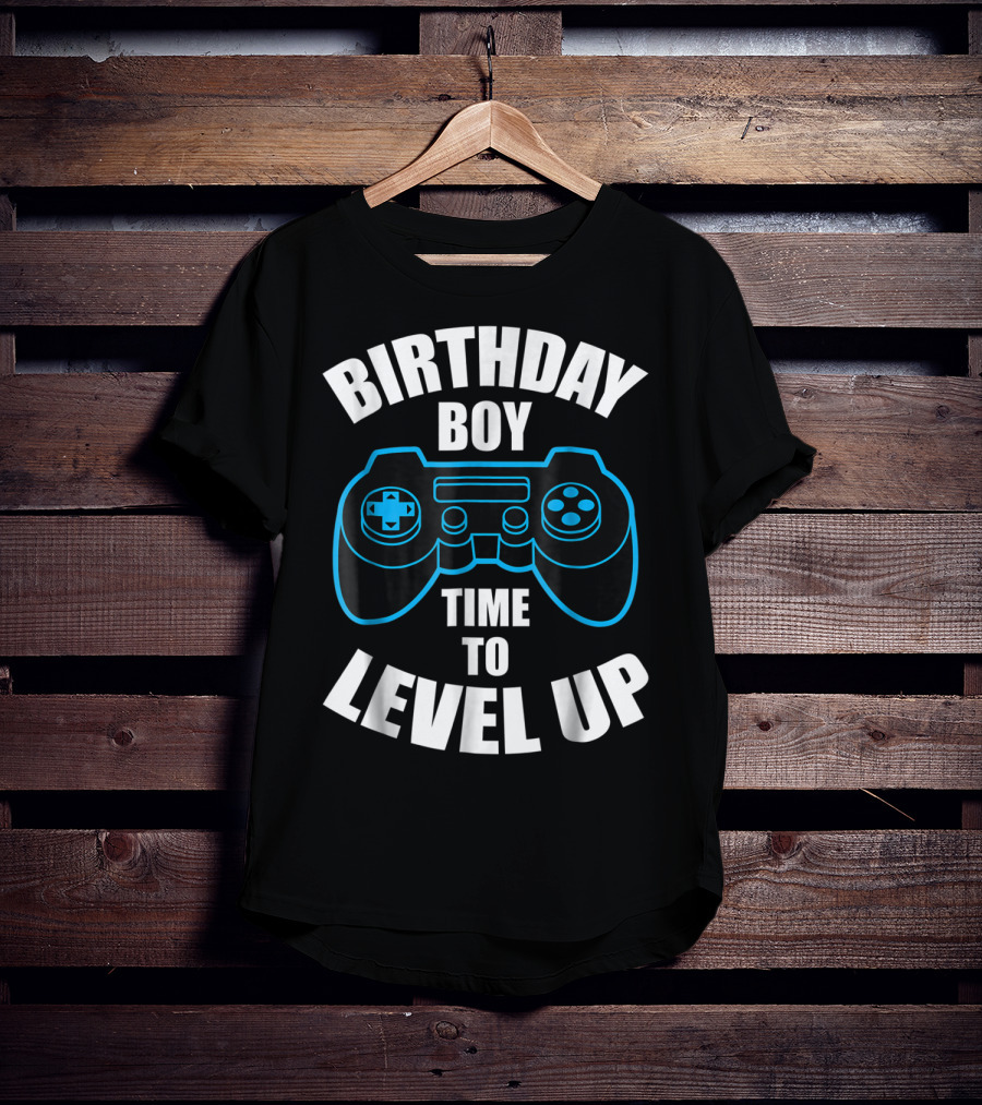 Birthday Boy Time To Level Up Gamer Theme Bday Loading T-Shirt