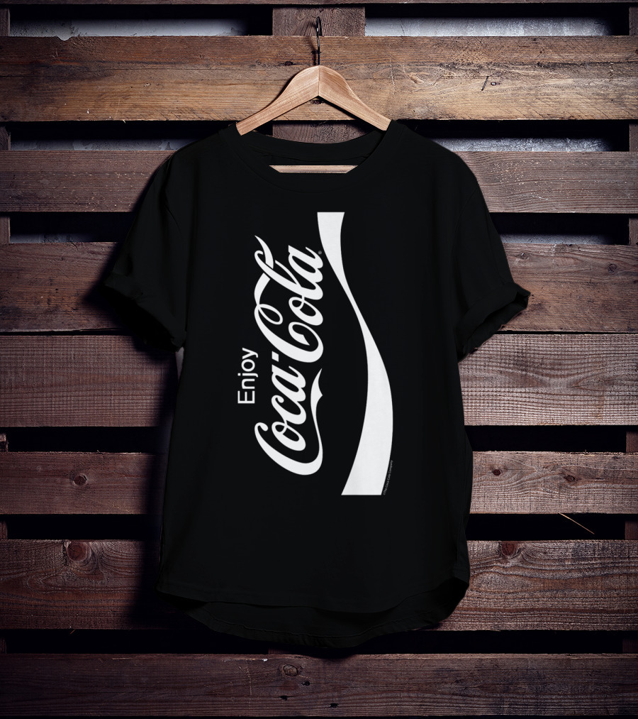 Enjoy Coca-Cola Black And White T-Shirt