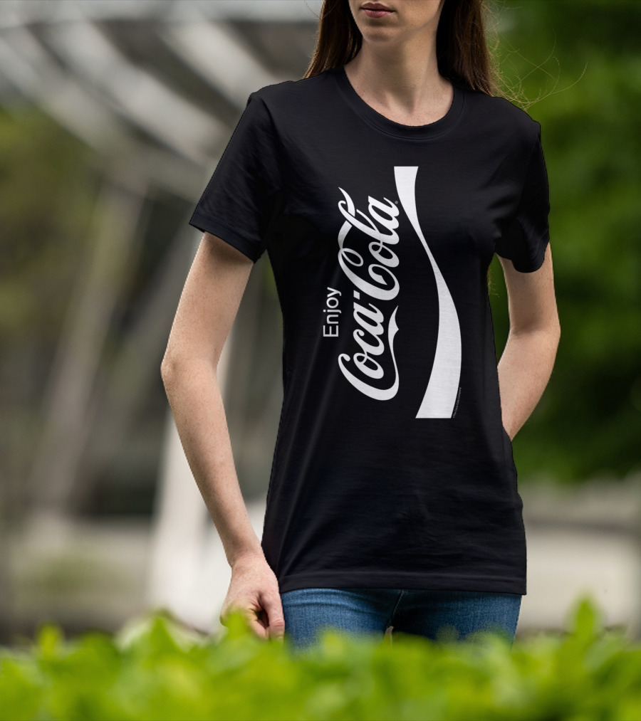 Enjoy Coca-Cola Black And White T-Shirt