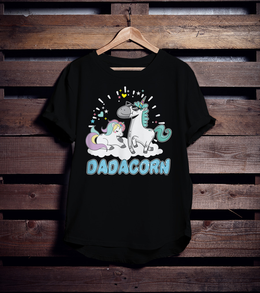 Dadacorn Cool Father Cute Unicorn Birthday T-Shirt