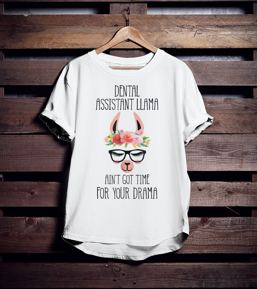 Dental Assistant Llama Ain't Got Time For Your Drama T-Shirt