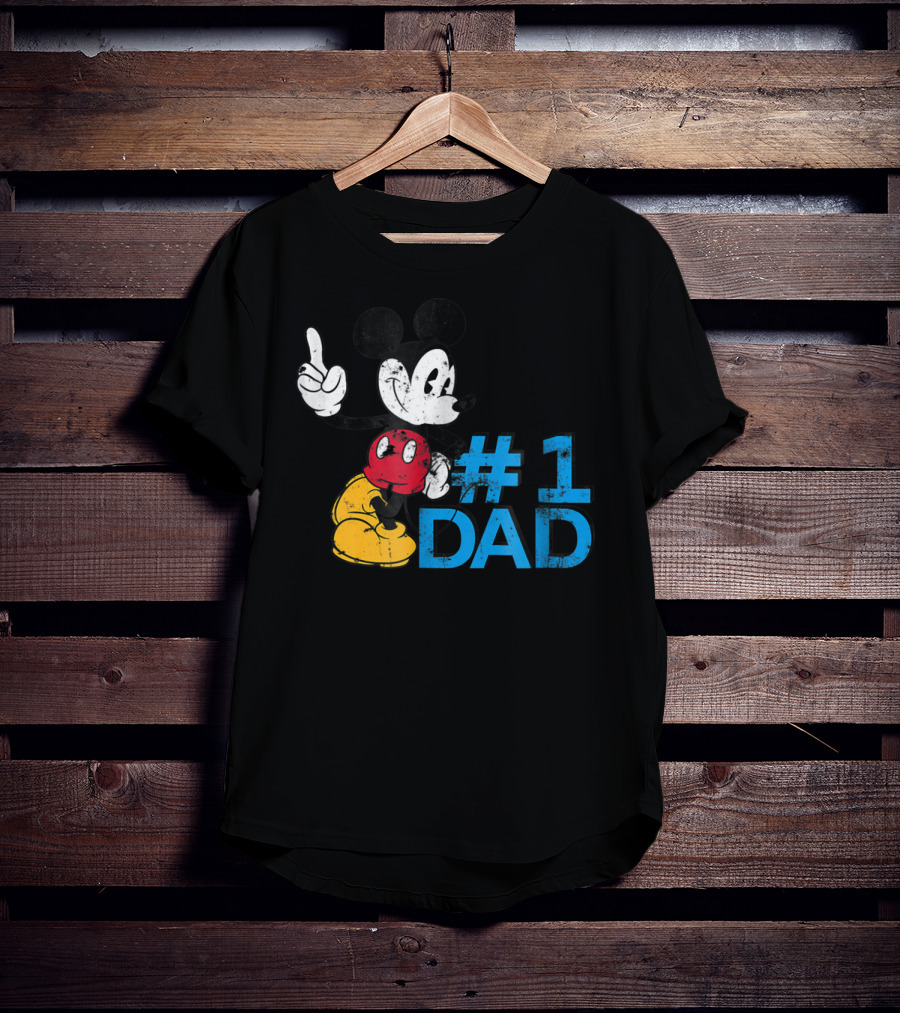 Disney Mickey Mouse #1 Dad Father's Day T-Shirt