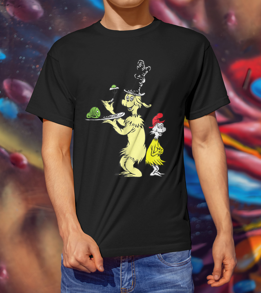Dr Seuss Sam I Am With Green Eggs And Ham Iconic Characters T-Shirt