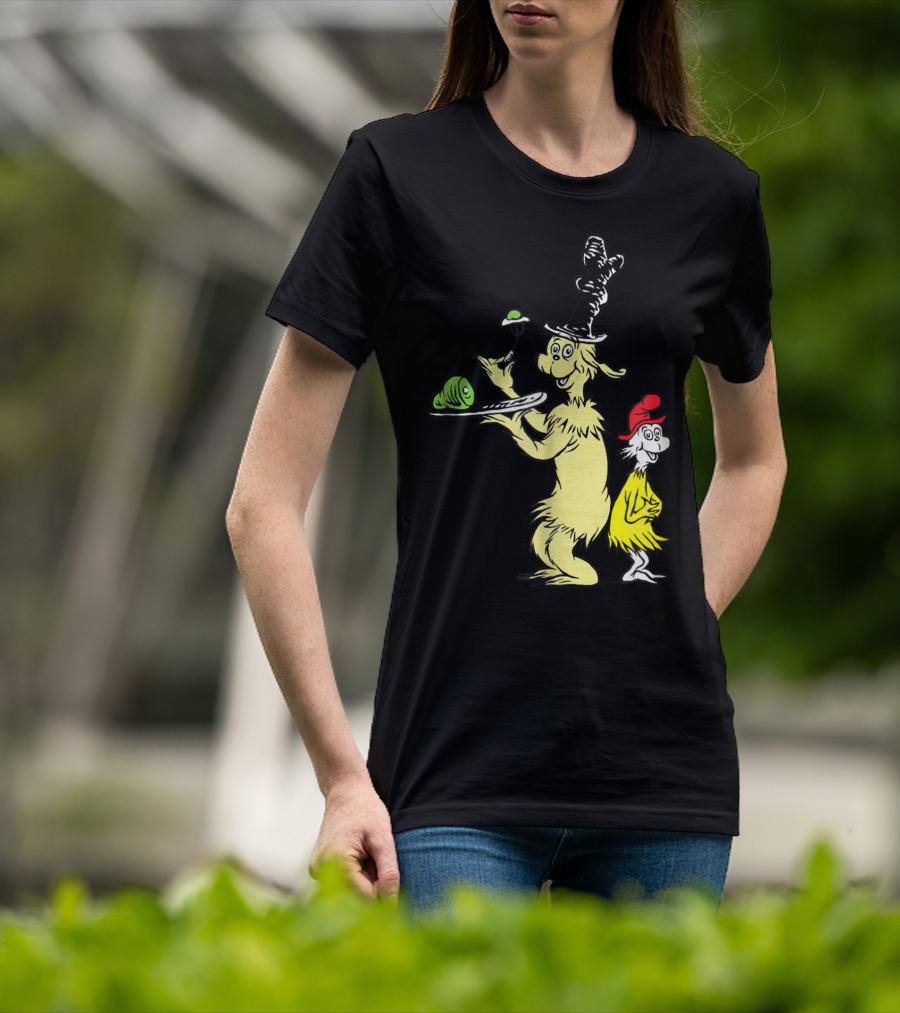 Dr Seuss Sam I Am With Green Eggs And Ham Iconic Characters T-Shirt