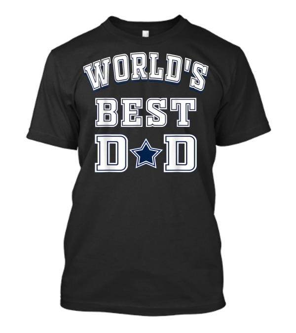 World's Best Dad Father's Day Flag Football Dallas Fans T-Shirt
