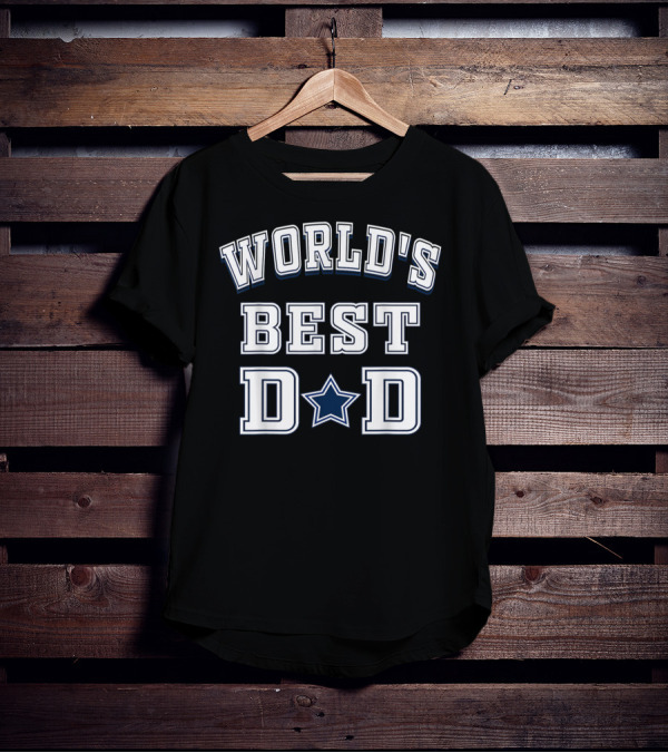 World's Best Dad Father's Day Flag Football Dallas Fans T-Shirt