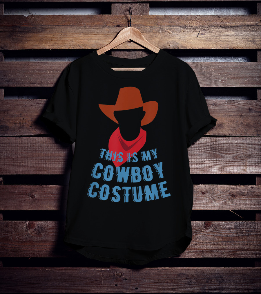 This Is My Cowboy Costume Funny Cowboy Hat Kids Western T-Shirt