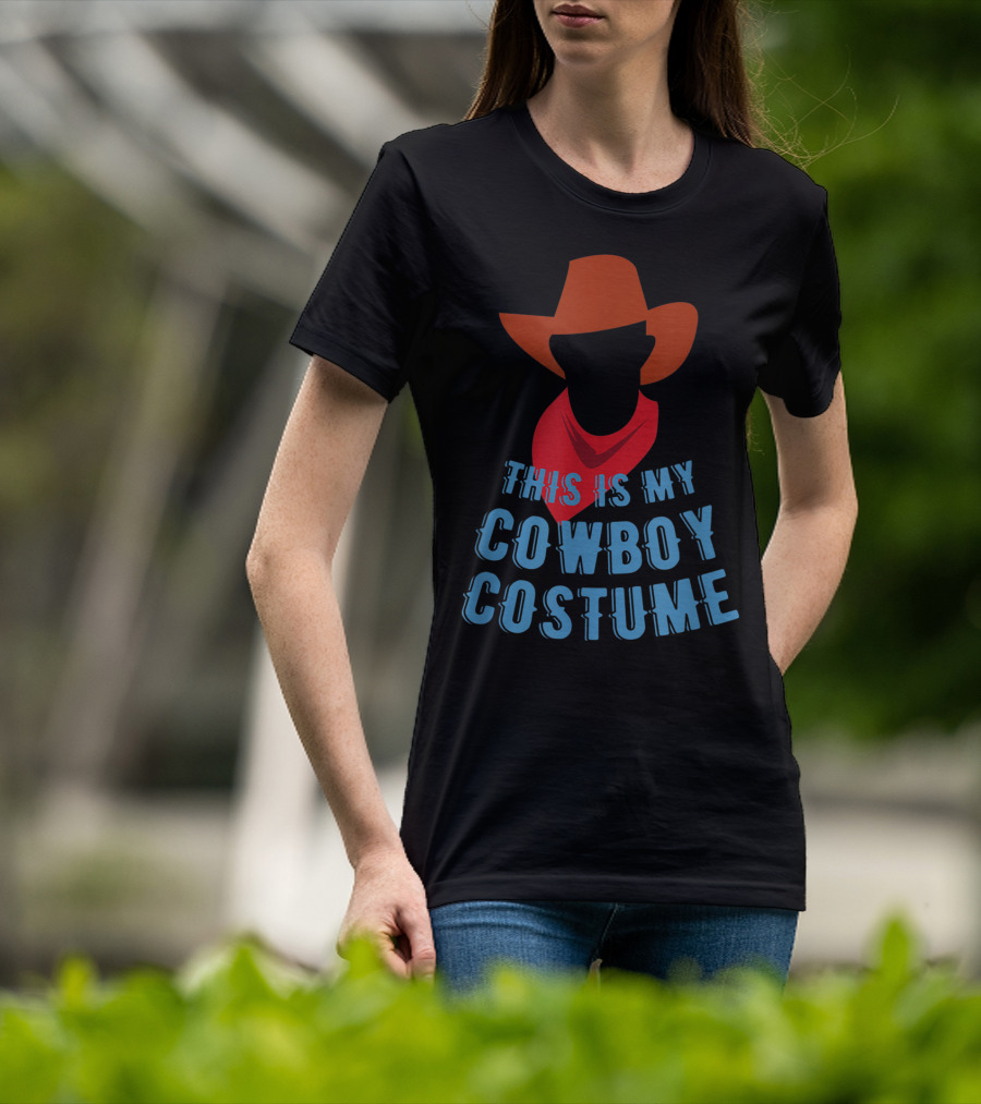 This Is My Cowboy Costume Funny Cowboy Hat Kids Western T-Shirt
