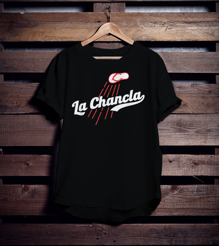 La Chancla Mexico Baseball Humor Flying Sandal T-Shirt